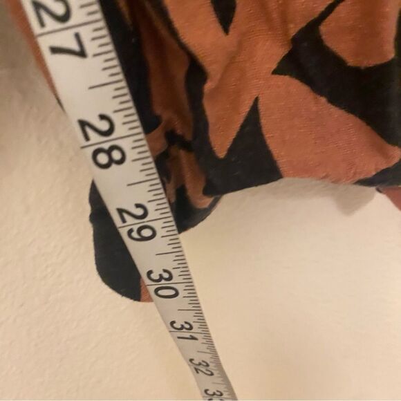 A New Day High-Rise Wide Leg Linen Pull On linen blend Pants palazzo brown L - Picture 8 of 12